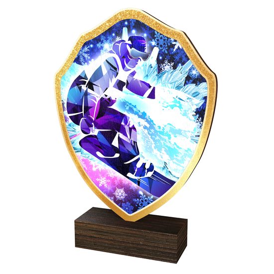 Dřevěná plaketa TFRW257 | Snowboard