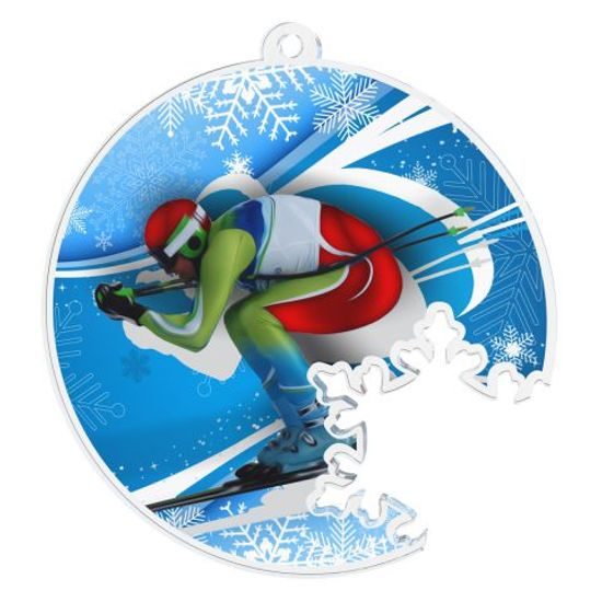 Acrylmedaille MDAS050M13 | Skifahren