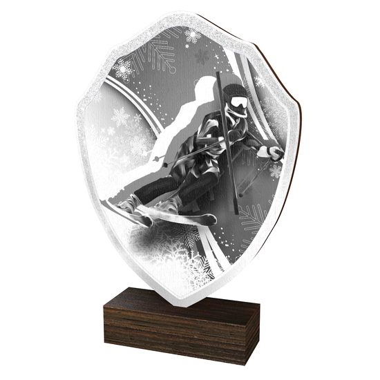 Dřevěná plaketa TFRW283 | Sjezdové lyžování