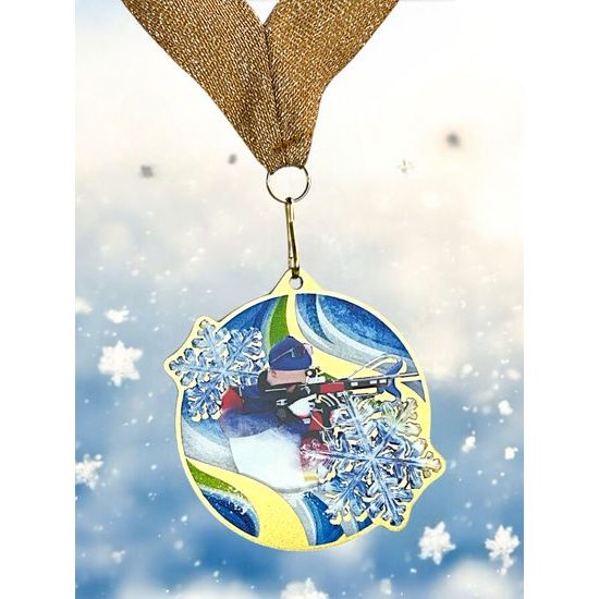 Kovová medaile MDM01M06 | Biatlon