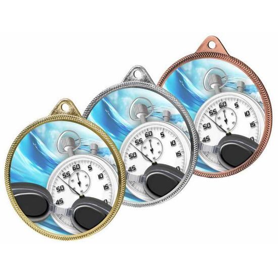 Kovová medaile MDL001M10 | Plavání