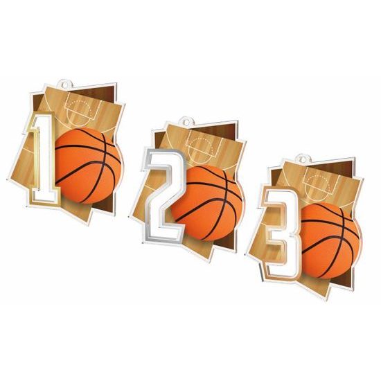 Akrylátová medaile MDAF0017M01 | Basketball