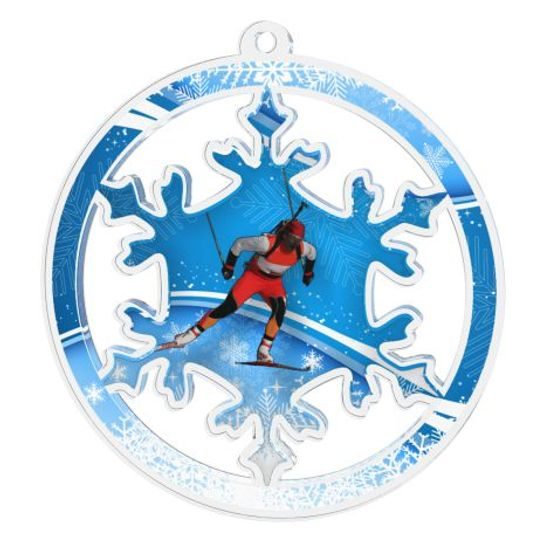 Akrylátová medaile MDAS0070M10 | Biatlon