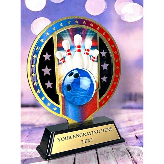 Kovová trofej SAM03M09 | Bowling