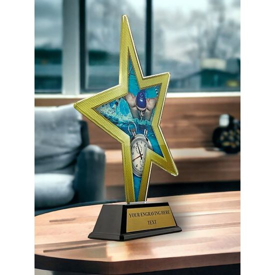 Akrylátová trofej STAR002M12 | Plavání