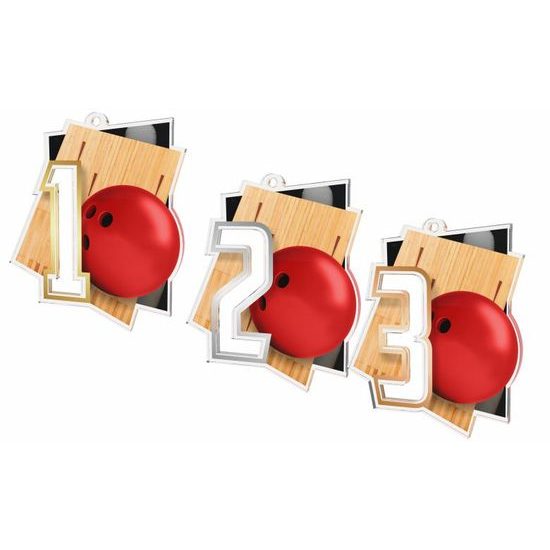 Akrylátová medaile MDAF0017M04 | Bowling