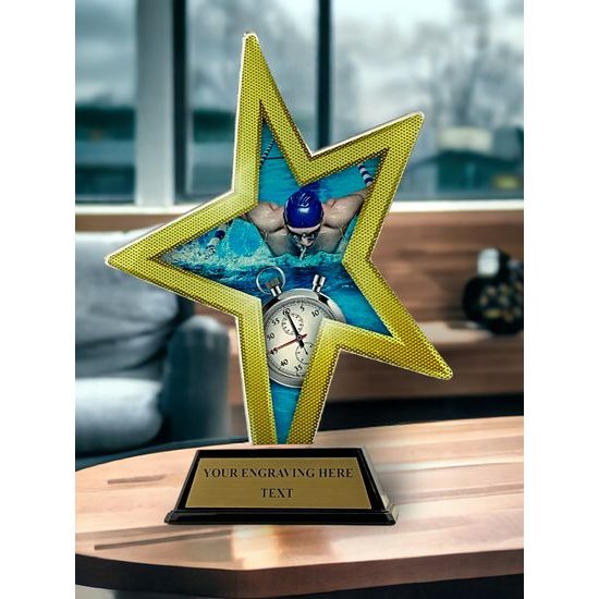 Akrylátová trofej STAR002M12 | Plavání