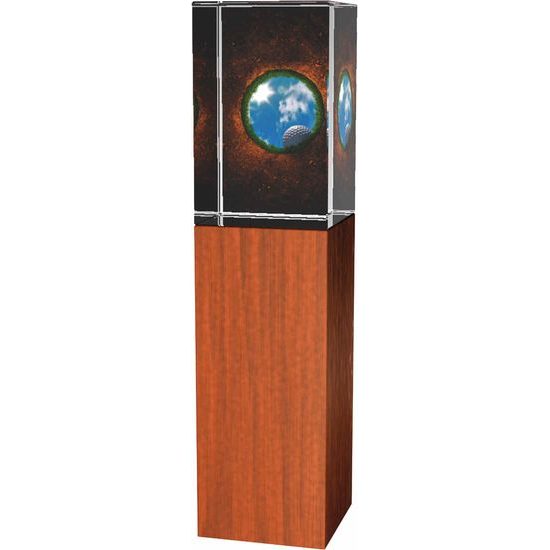 Golftrophäe -Holz-Glas kombination CRG4021M6 | Golf