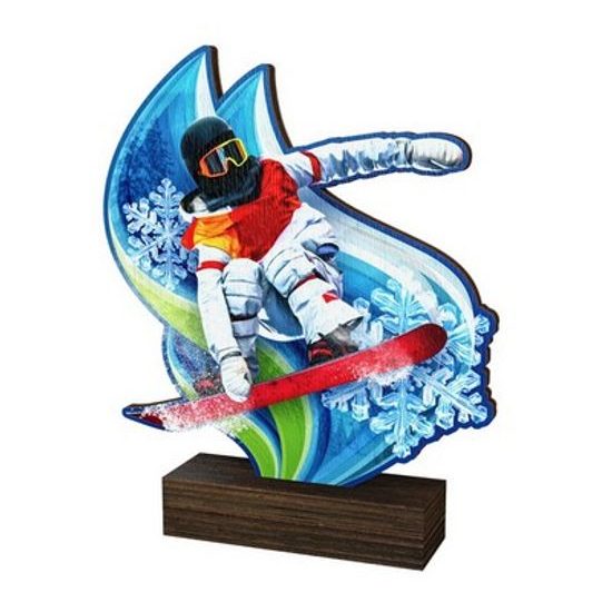 Dřevěná plaketa WF286 | Snowboard