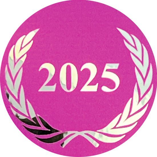 Emblem rosa metallisch EM04, 5cm | Nummer
