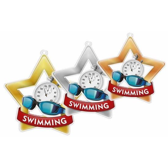 Acrylmedaille MDASTARM14 | Schwimmen