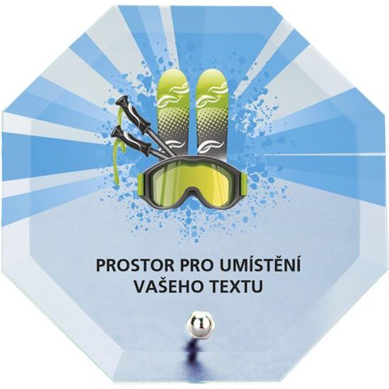 Skleněná trofej s potiskem CRP2M11 | Lyžování