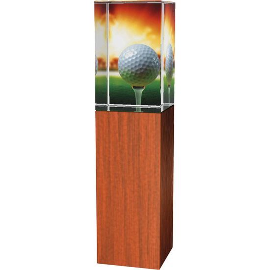 Golftrophäe -Holz-Glas kombination CRG4021M1 | Golf