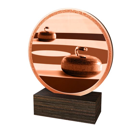 Dřevěná plaketa TFRW859 | Curling