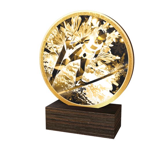 Dřevěná plaketa TFRW770 | Skoky na lyžích