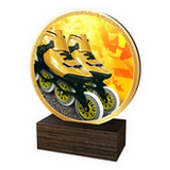 Dřevěná plaketa TFRW622 | Bruslení