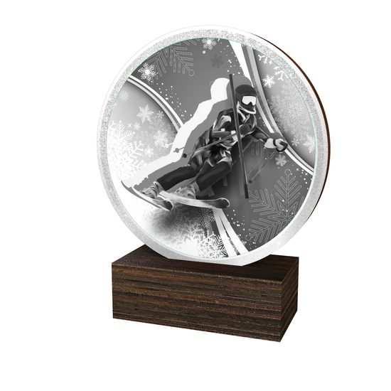 Dřevěná plaketa TFRW783 | Sjezdové lyžování