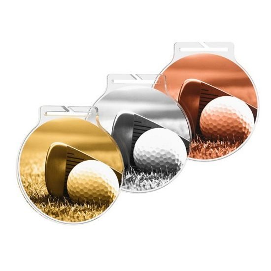 Akrylátová medaile MDAR60M12 | Golf