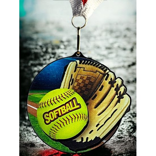 Akrylátová medaile MDABL M10 | Softball
