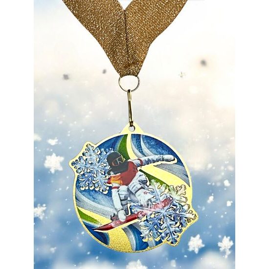 Kovová medaile MDM01M02 | Snowboard