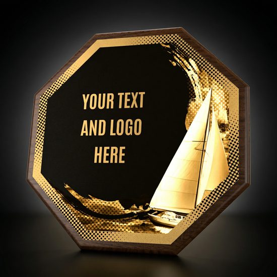 Drevená plaketa HEXM41 | Vodné športy