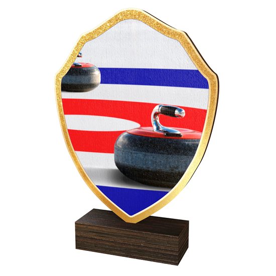 Dřevěná plaketa TFRW356 | Curling