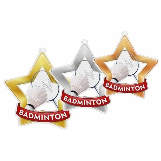 Akrylátová medaile MDASTARM04 | Badminton