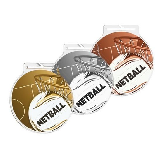 Akrylátová medaile MDAR60M17 | Netball