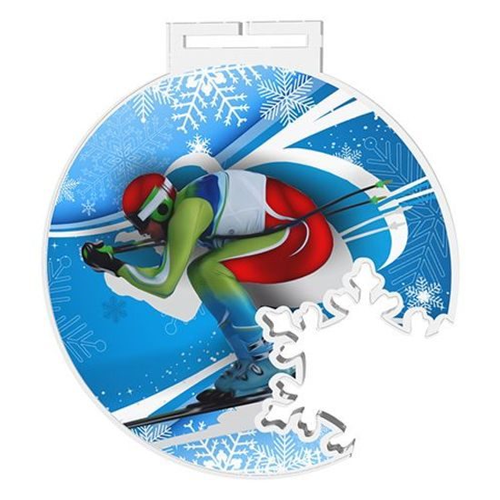 Acrylmedaille MDAS0022 | Skifahren