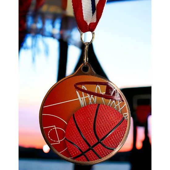 Kovová medaile MDLMAXM03 | Basketball
