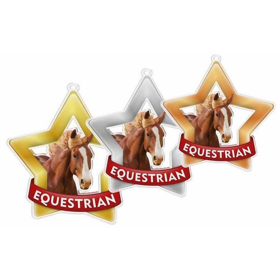 Akrylátová medaile MDASTARM32 | Jezdectví