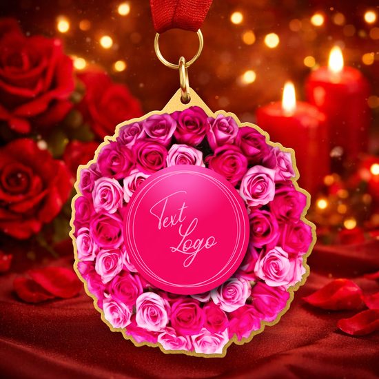 Kovová medaile ekoMDMVALM02 | Valentýn