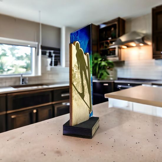 Holztafel WPLA409 | Skispringen