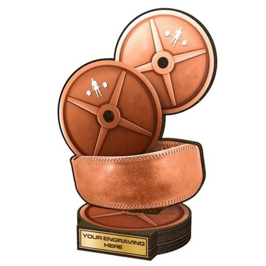 Dřevěná plaketa RWR235 | Vzpírání