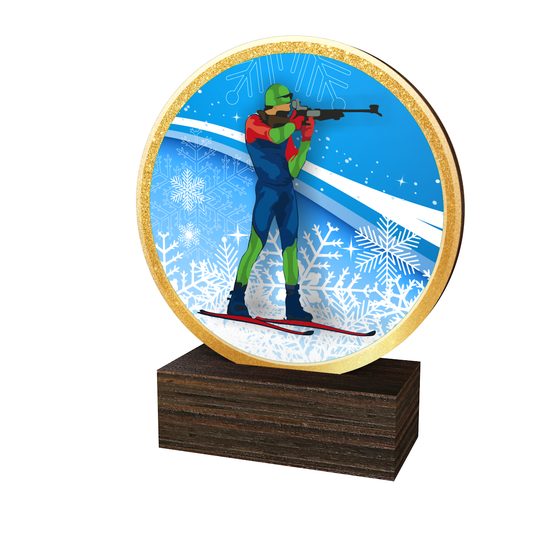 Dřevěná plaketa TFRW797 | Biatlon
