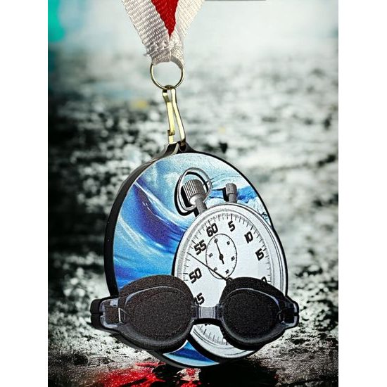 Akrylátová medaile MDABL M18 | Plavání