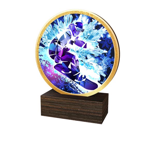 Dřevěná plaketa TFRW757 | Snowboard