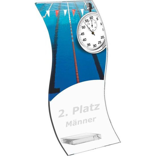 Skleněná trofej CR4142M29 | Plavání