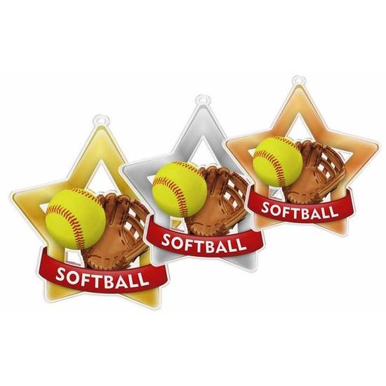 Akrylátová medaile MDASTARM96 | Softball