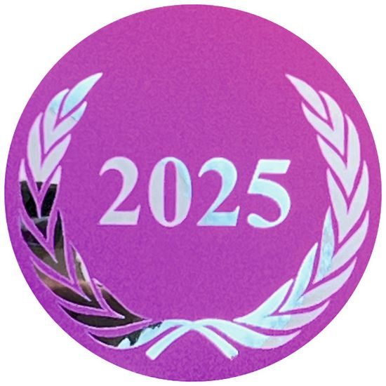 Emblem rosa metallic EM04, 2,5cm | Nummer