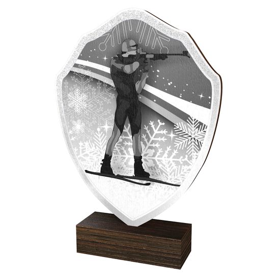 Dřevěná plaketa TFRW299 | Biatlon