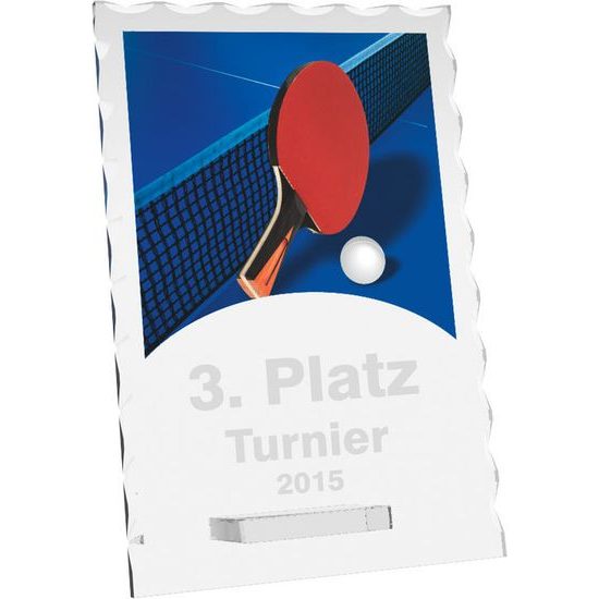 Sklenená trofej CR4244M14 | Stolný tenis