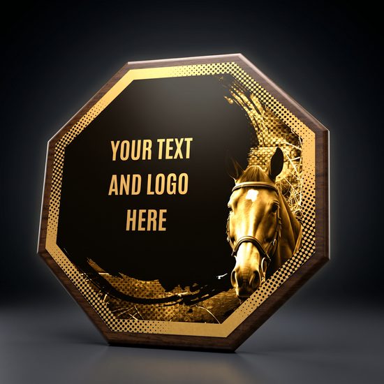 Drevená plaketa HEXM38 | Jazdectvo