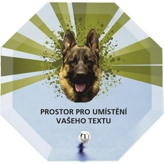 Glastrophäe mit Druck CRP2M21 | Kynologie