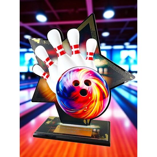 Kovová trofej SAM01M07 | Bowling