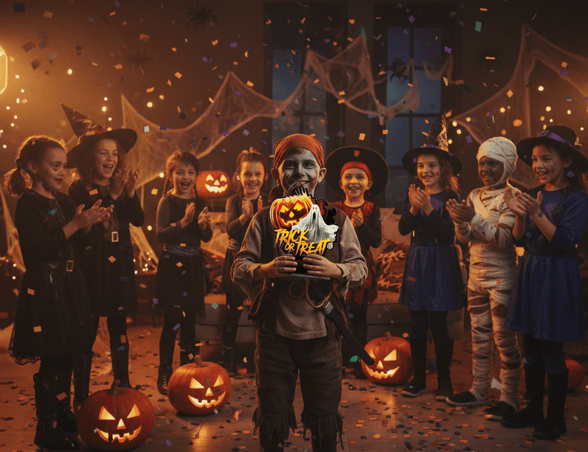 dieťa dostalo plaketu za naj halloween kostým