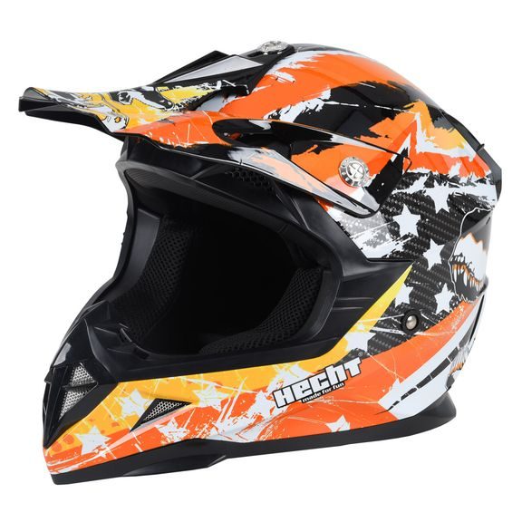 HECHT53915S - Casca portocalie S ATV