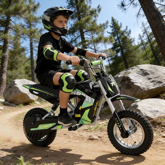 HECHT 54300 GREEN - Motocicleta electrică Off Road ACCU