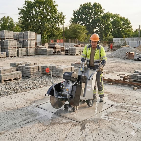 HECHT 1902 - Masină de tăiat beton si asfalt -13HP, Loncin 389cc-EURO 5