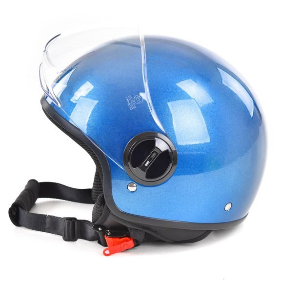 HECHT52631M - Casca M scuter albastru rotund